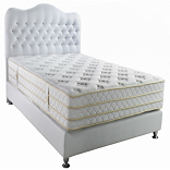 מיטה זוגית דגם רויאלטי לבנה