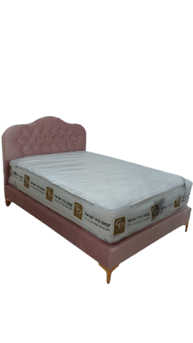 מיטה זוגית דגם רויאלטי ורודה